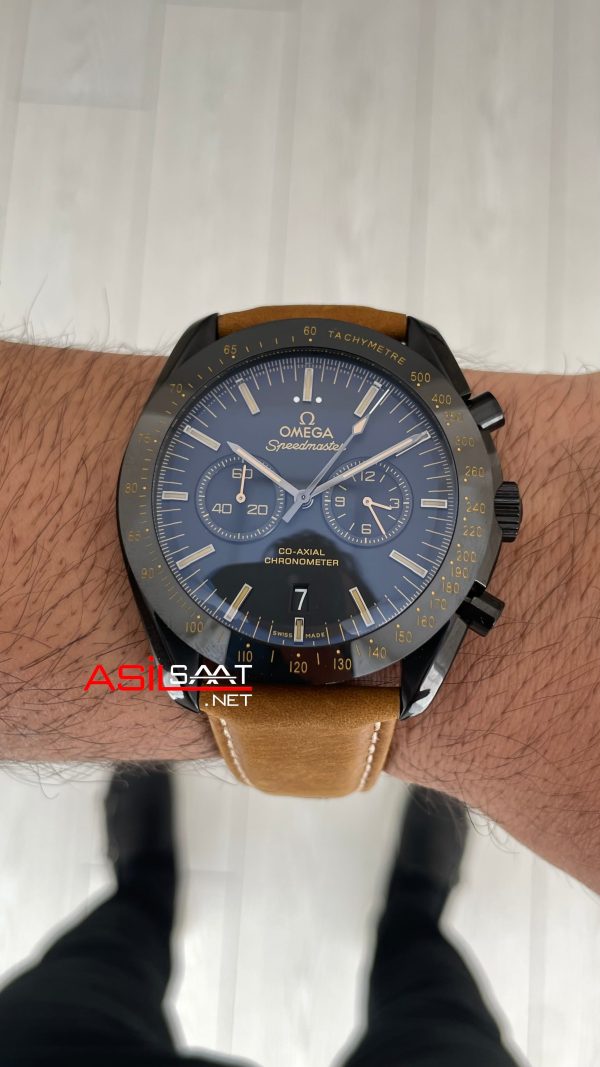 Omega Dark Side Of The Moon Black PVD Speedmaster Kahverengi Replika Saat