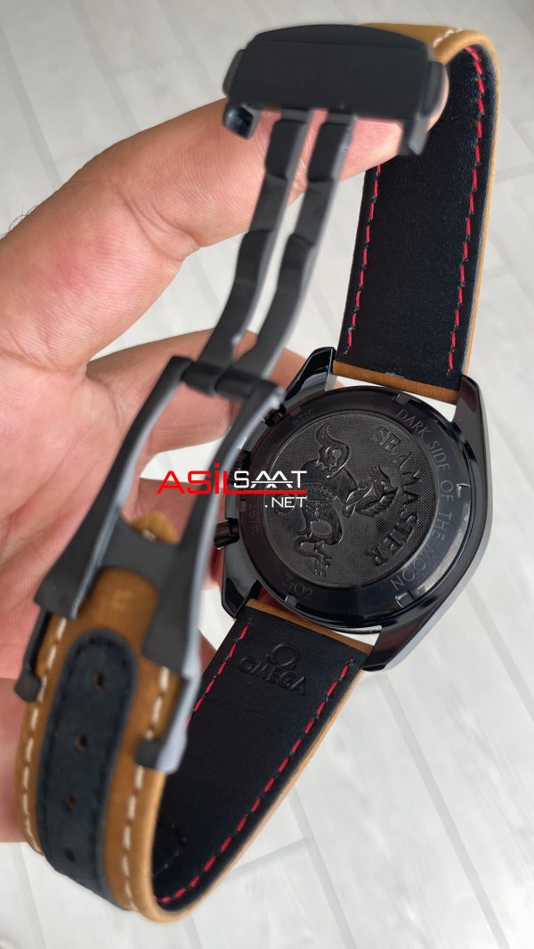 Omega Dark Side Of The Moon Black PVD Speedmaster Kahverengi Replika Saat