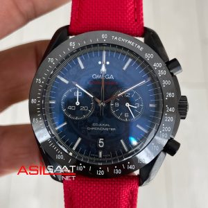 Omega Dark Side Of The Moon Black PVD Speedmaster Kırmızı