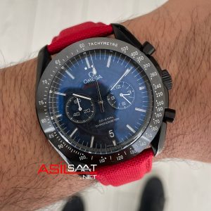 Omega Dark Side Of The Moon Black PVD Speedmaster Kırmızı