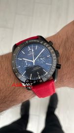 Omega Dark Side Of The Moon Black PVD Speedmaster Kırmızı