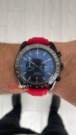 Omega Dark Side Of The Moon Black PVD Speedmaster Kırmızı