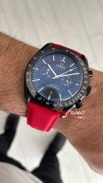 Omega Dark Side Of The Moon Black PVD Speedmaster Kırmızı