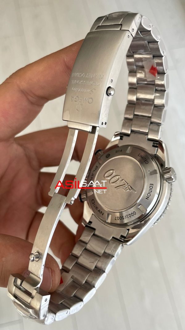 Omega Planet Ocean Seamaster 007 James Bond Chronograph Mavi Kadran Replika Saat Omega Planet Ocean Seamaster 007 James Bond Chronograph Mavi Kadran Replika Saat