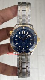 Omega Seamaster Diver 300M Mavi Kadran 42mm Two Tone Gold 210.20.42.20.03.001 Tungsten 18K DD8800 VS Factory 1:1 Super Clone Swiss ETA Saat