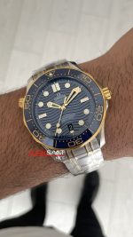 Omega Seamaster Diver 300M Mavi Kadran 42mm Two Tone Gold 210.20.42.20.03.001 Tungsten 18K DD8800 VS Factory 1:1 Super Clone Swiss ETA Saat