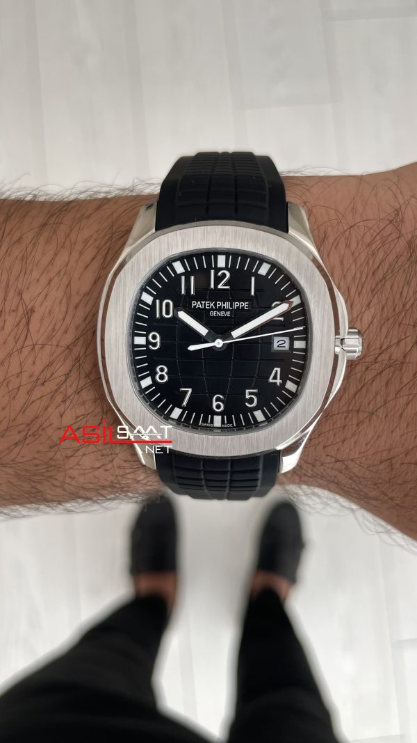 Patek Philippe Aquanaut Siyah Kadran 5167 Silver 40 mm Replika Saat