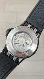 Roger Dubuis Excalibur Spider Pirelli Double Flying Tourbillon PVD Black 48mm Replika Saat