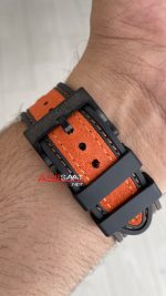 Roger Dubuis Excalibur Spider Pirelli Double Flying Tourbillon Turuncu 48mm Replika Saat