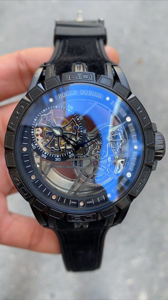 Roger Dubuis Excalibur Spider Pirelli Tourbillon Skeleton RDDBEX0826 PVD Siyah