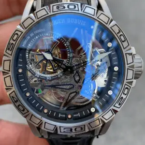 Roger Dubuis Excalibur Tourbillon Skeleton RDDBEX0507 Silver Kasa Siyah