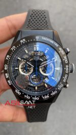 TAG Heuer Carrera Calibre Heuer 02 Carbon Skeleton CBG2017 PVD Siyah