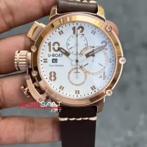 U-Boat Italo Fontana Bronz Beyaz Replika Saat