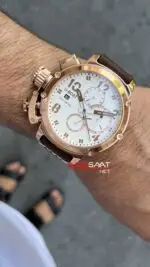 U-Boat Italo Fontana Bronz Beyaz Replika Saat