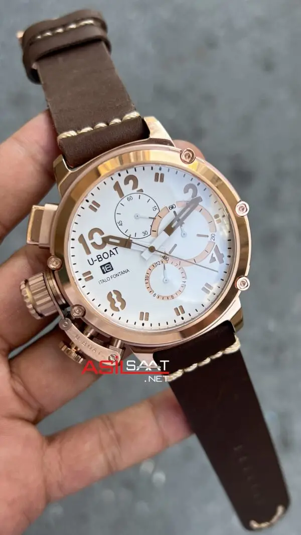 U-Boat Italo Fontana Bronz Beyaz Replika Saat U-Boat Italo Fontana Bronz Beyaz Replika Saat