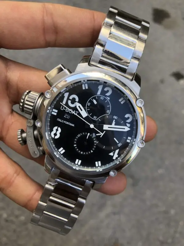 U-Boat Italo Fontana Chronograph Silver Siyah