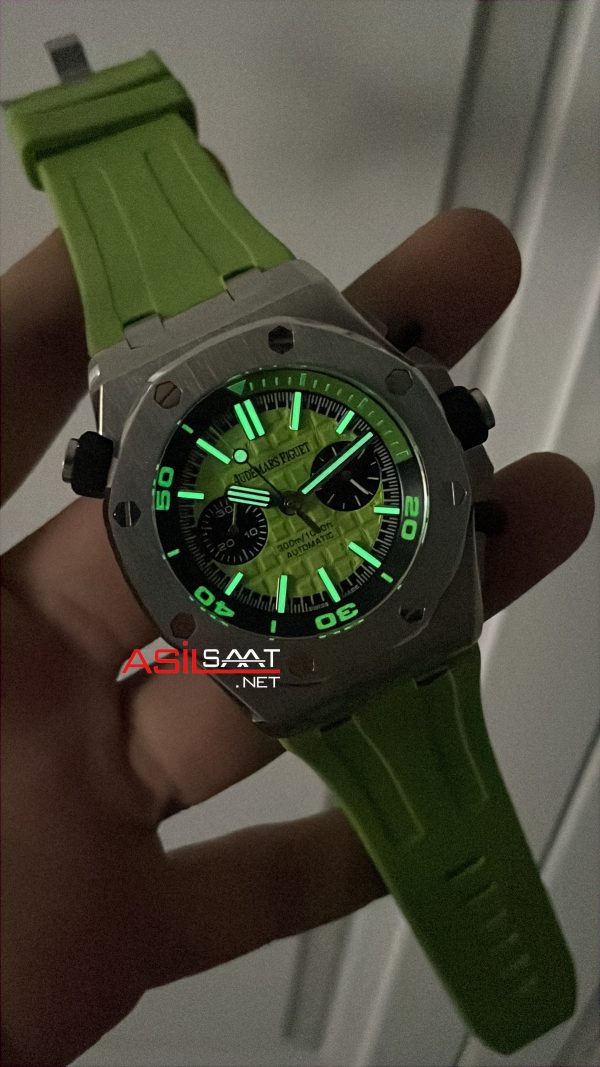 Audemars Piguet Royal Oak Offshore Diver Limon Yeşili Kadran 26703ST Lime Green 42mm Replika Saat