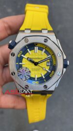 Audemars Piguet Royal Oak Offshore Diver Sarı Kadran 42 mm 15710ST.OO.A051CA.01 Yellow Replika Saat APOD007