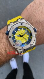 Audemars Piguet Royal Oak Offshore Diver Sarı Kadran 42 mm 15710ST.OO.A051CA.01 Yellow Replika Saat APOD007