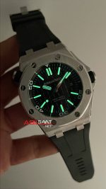 Audemars Piguet Royal Oak Offshore Diver Siyah Kadran 15710ST Silver 42 mm Replika Saat