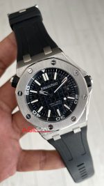 Audemars Piguet Royal Oak Offshore Diver Siyah Kadran 15710ST Silver 42 mm Replika Saat