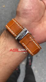 Breitling Navitimer 01 Beyaz Kadran Kahverengi Kordon