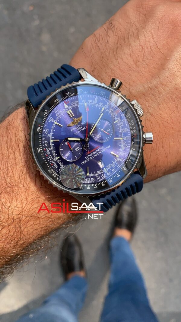 Breitling Navitimer B01 Mavi Kadran Çelik Kasa Breitling Navitimer B01 Mavi Kadran Çelik Kasa