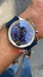 Breitling Navitimer B01 Mavi Kadran Kauçuk Kordon