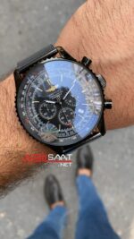 Breitling Navitimer PVD Siyah Hasır Kordon