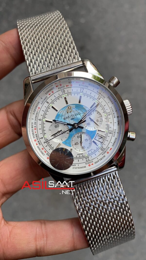 Breitling Transocean Unitime AB0510U0 Beyaz Kadran Breitling Transocean Unitime AB0510U0 Beyaz Kadran