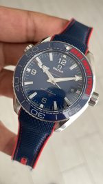 Omega Planet Ocean Seamaster 600M Pyeongchang Rubber Mavi Kadran Swiss ETA Saat VR+ Factory