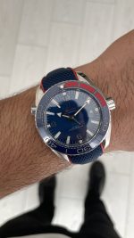 Omega Planet Ocean Seamaster 600M Pyeongchang Rubber Mavi Kadran Swiss ETA Saat VR+ Factory