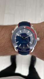 Omega Planet Ocean Seamaster 600M Pyeongchang Rubber Mavi Kadran Swiss ETA Saat VR+ Factory