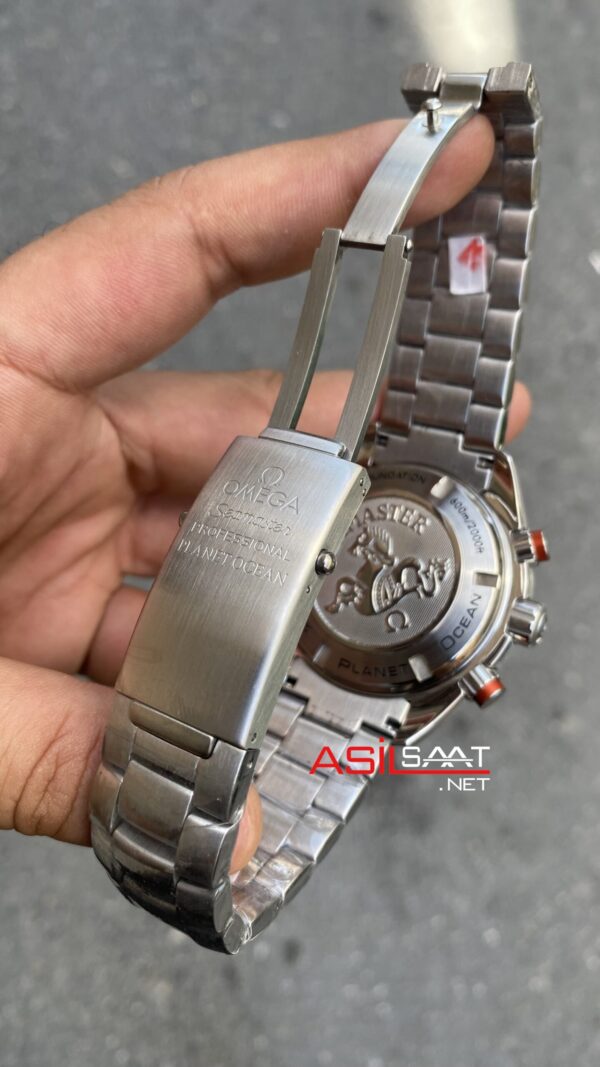 Omega Seamaster Planet Ocean 600 M Chronograph 45 mm Turuncu Bezel Replika Saat