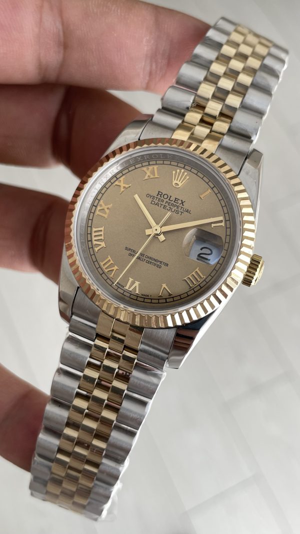 Rolex Datejust Champagne 126233 Jubilee 36mm Lady Romen Champagne Dial Two Tone Gold Replika Saat Rolex Datejust Champagne 126233 Jubilee 36mm Lady Romen Champagne Dial Two Tone Gold Replika Saat