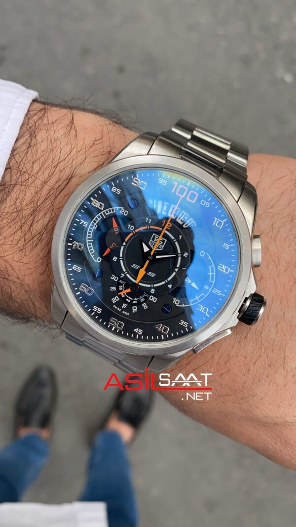TAG Heuer Mercedes SLS Gümüş Kasa Siyah Kadran TAG Heuer Mercedes SLS Gümüş Kasa Siyah Kadran