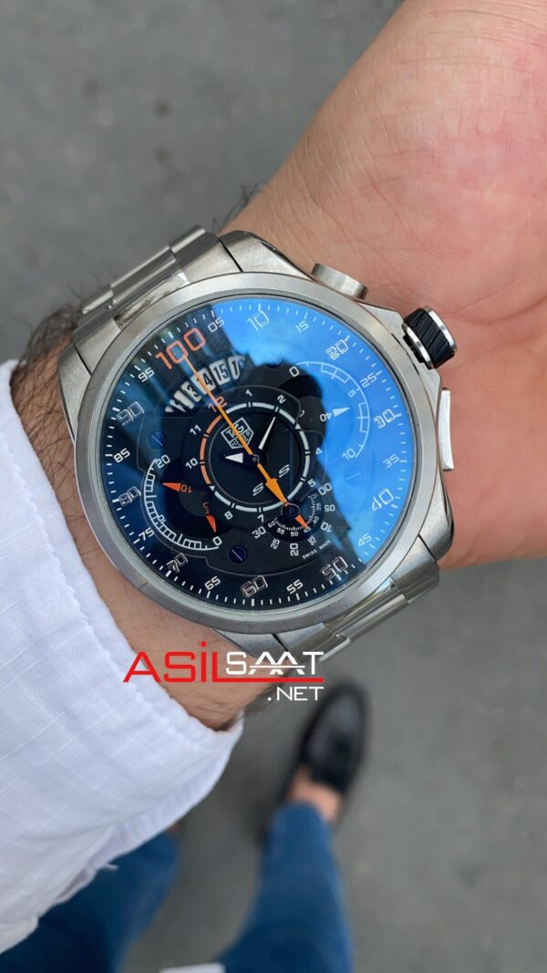TAG Heuer Mercedes SLS Gümüş Kasa Siyah Kadran TAG Heuer Mercedes SLS Gümüş Kasa Siyah Kadran
