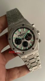 Audemars Piguet Royal Oak Chronograph 26331ST Panda Beyaz Kadran 41mm Silver Replika Saat