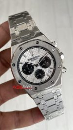 Audemars Piguet Royal Oak Chronograph 26331ST Panda Beyaz Kadran 41mm Silver Replika Saat