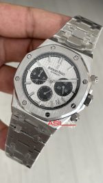 Audemars Piguet Royal Oak Chronograph 26331ST Panda Beyaz Kadran 41mm Silver Replika Saat