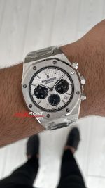 Audemars Piguet Royal Oak Chronograph 26331ST Panda Beyaz Kadran 41mm Silver Replika Saat