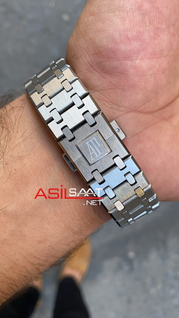 Audemars Piguet Royal Oak Chronograph 41 mm Kadran Gri ve Beyaz 26315ST Grey Replika Saat APR004 Audemars Piguet Royal Oak Chronograph 41 mm Kadran Gri ve Beyaz 26315ST Grey Replika Saat APR004