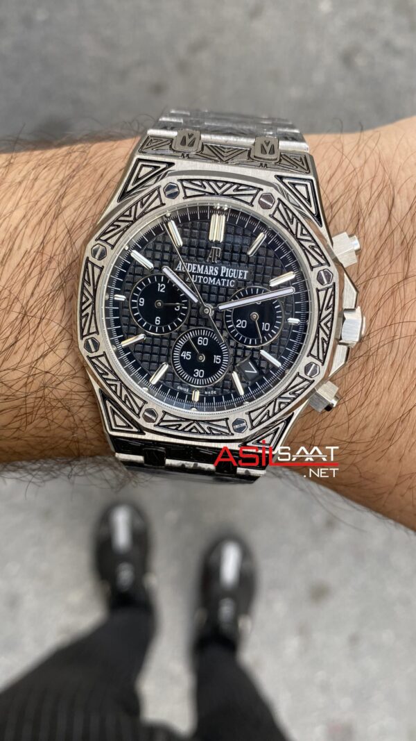 Audemars Piguet Royal Oak Chronograph İşlemeli Kasa APR092 Audemars Piguet Royal Oak Chronograph İşlemeli Kasa APR092