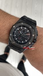 Audemars Piguet Royal Oak Offshore Carbon Siyah Kadran 26400AU Black 43mm Replika Saat