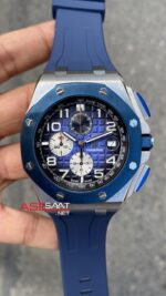 Audemars Piguet Royal Oak Offshore Chronograph 43 mm Mavi Kadran 26400SO Blue Replika Saat APOS008