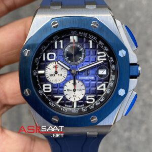Audemars Piguet Royal Oak Offshore Chronograph 43 mm Mavi Kadran 26400SO Blue Replika Saat APOS008
