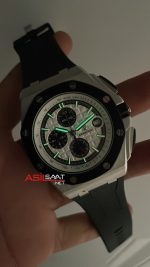 Audemars Piguet Royal Oak Offshore Chronograph Beyaz Kadran 26400SO Rubber 43 mm White Dial Replika Saat