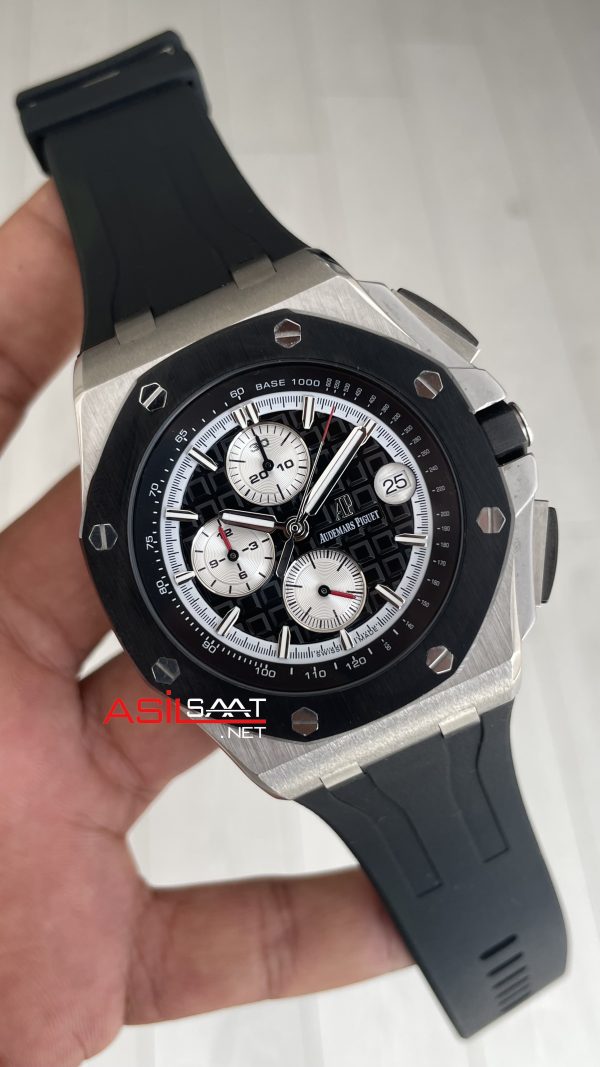 Audemars Piguet Royal Oak Offshore Chronograph Siyah Kadran 26400SO Rubber 43 mm Replika Saat Audemars Piguet Royal Oak Offshore Chronograph Siyah Kadran 26400SO Rubber 43 mm Replika Saat
