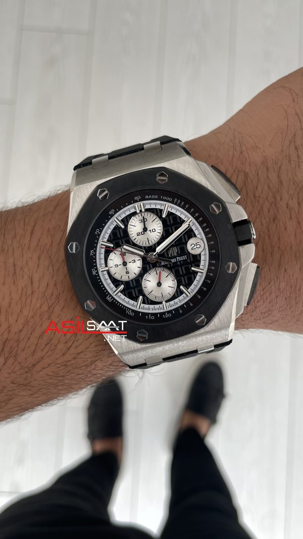 Audemars Piguet Royal Oak Offshore Chronograph Siyah Kadran 26400SO Rubber 43 mm Replika Saat Audemars Piguet Royal Oak Offshore Chronograph Siyah Kadran 26400SO Rubber 43 mm Replika Saat