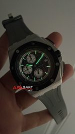 Audemars Piguet Royal Oak Offshore Chronograph Titanium Gri Kadran 43 mm 26400IO Grey Replika Saat